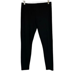 Ann Taylor LOFT Lounge Women's Leggings Black Pull On Ankle Pants Size L (30x28)